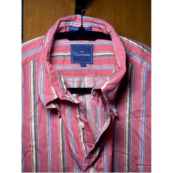 Faconnable XL - Striped Multicolor Button-Up Shirt - Long Sleeve - Picture 9 of 13